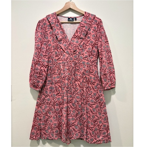 Madison Mathews Dresses & Skirts - Madison Mathews || Block Print Fit‎ & Flare Mini Dress Floral Pink Small
